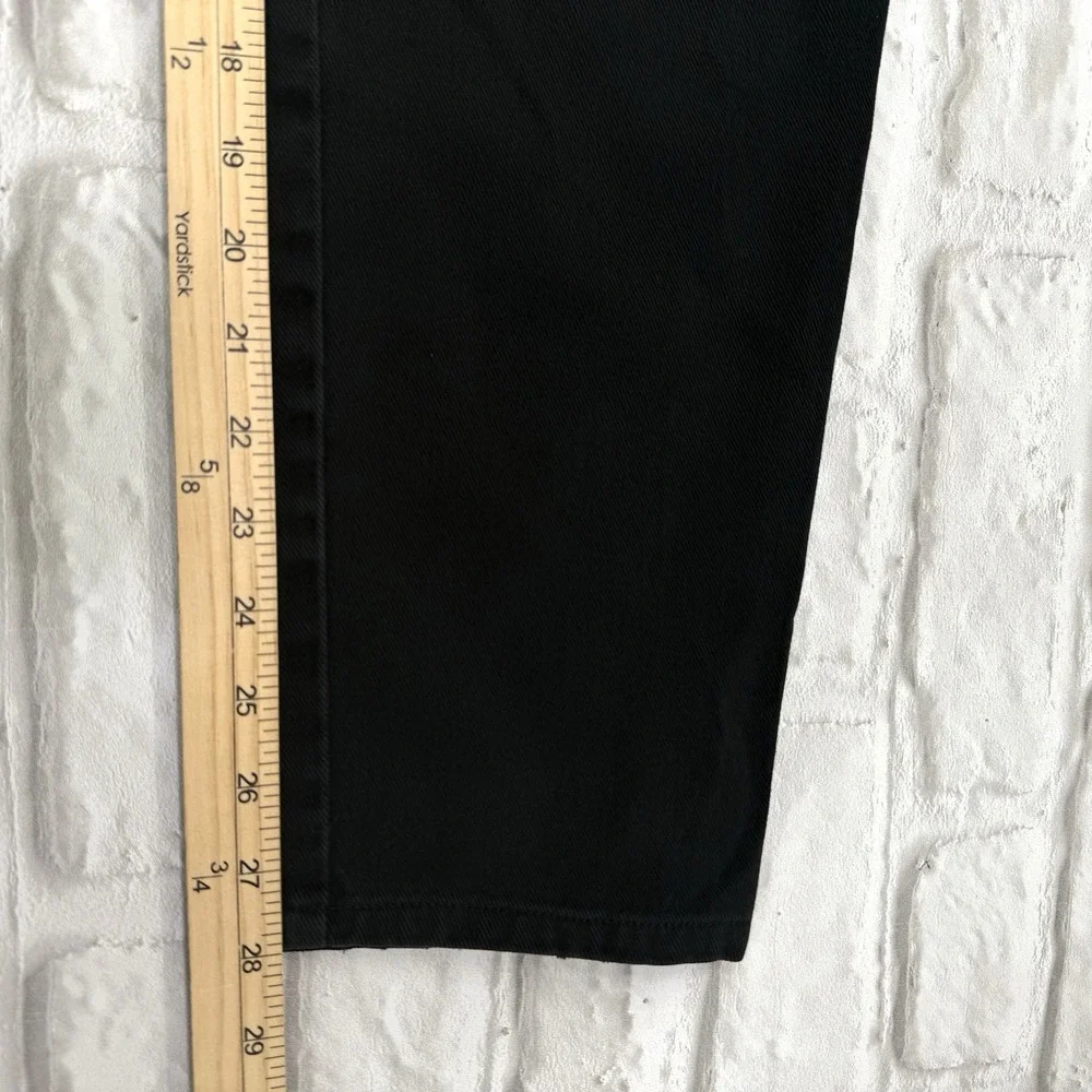 Lauren Ralph Lauren‎ Woman Black High Rise Straight Leg Boyfriend Jeans Sz 8 Y2K